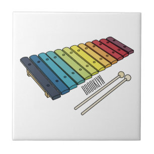 Carreau Illustration de bande dessinée en Xylophone