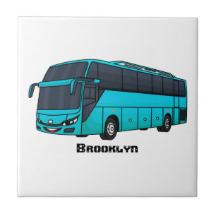 Carreau Illustration de bus de passagers moderne de style
