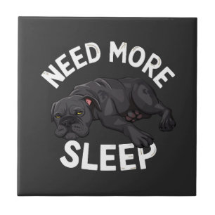Carreau Illustration de chien fatigué ayant besoin de plus