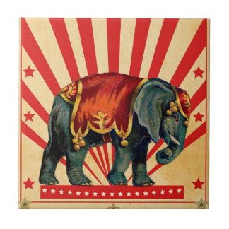 Carreau Illustration de cirque vintage Art Antique