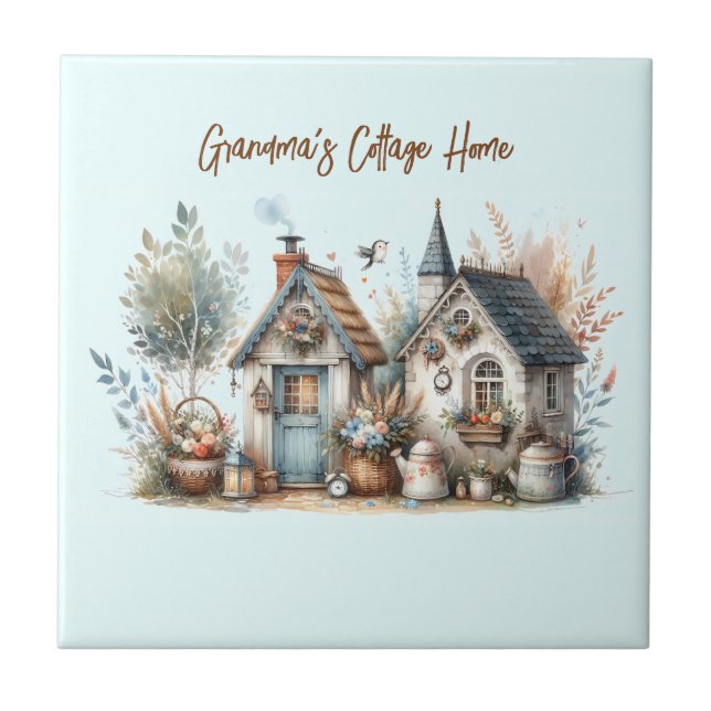 Carreau Illustration de Cottages Haven Floral Homes (Devant)