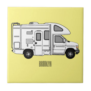 Carreau Illustration de dessin animé Campervan