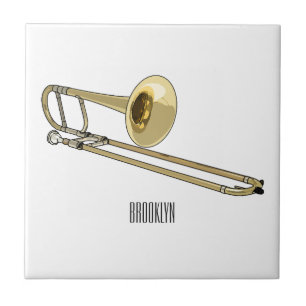 Carreau Illustration de dessin animé de Trombone