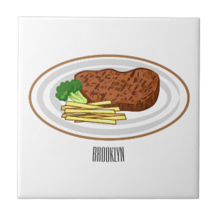 Carreau Illustration de dessin de steak
