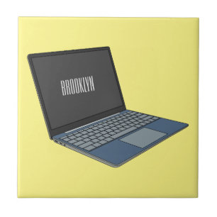 Carreau Illustration de dessin sur ordinateur portable