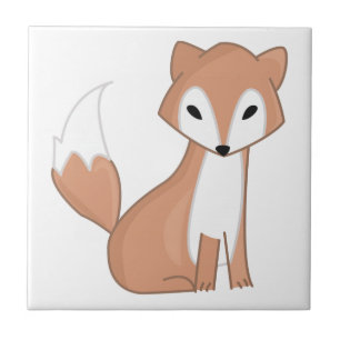 Carreau Illustration de Digitals d'un Fox mignon