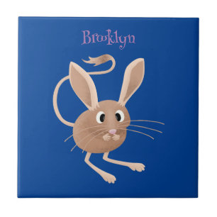 Carreau Illustration de jerboa aux longues oreilles