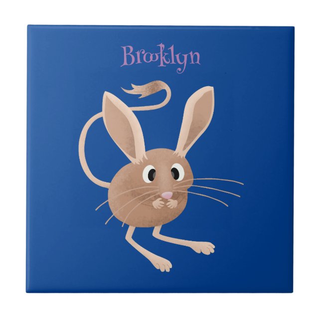 Carreau Illustration de jerboa aux longues oreilles (Devant)