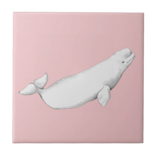Carreau Illustration de la baleine de Beluga Lover cadeau