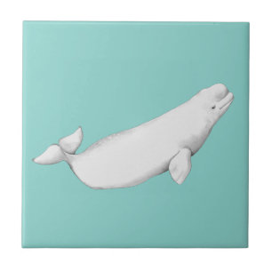 Carreau Illustration de la baleine de Beluga Lover cadeau