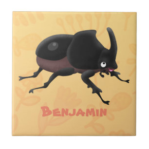 Carreau Illustration de la caricature du dendroctone du rh