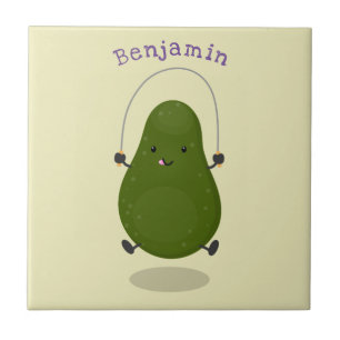 Carreau Illustration de la corde à sauter à l'avocat migno