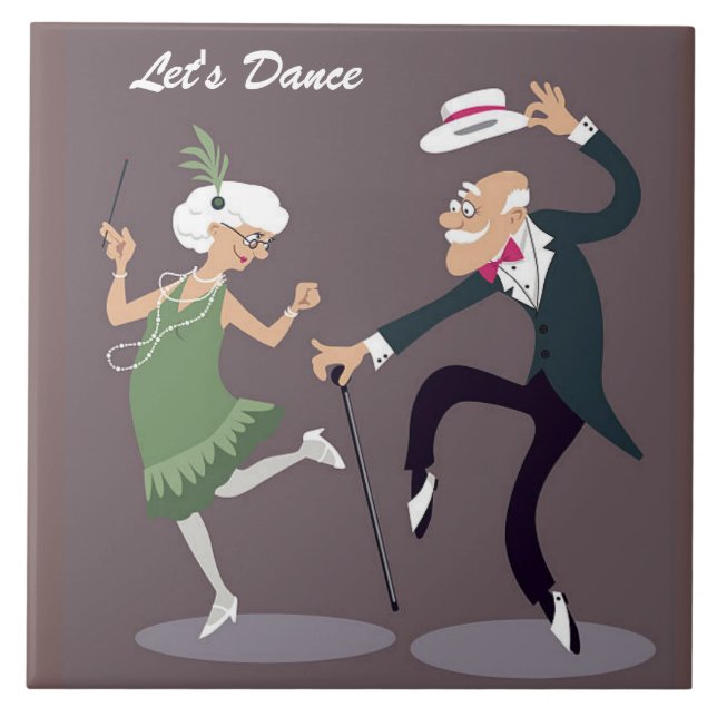 Carreau Illustration de la danse du couple aîné (Devant)