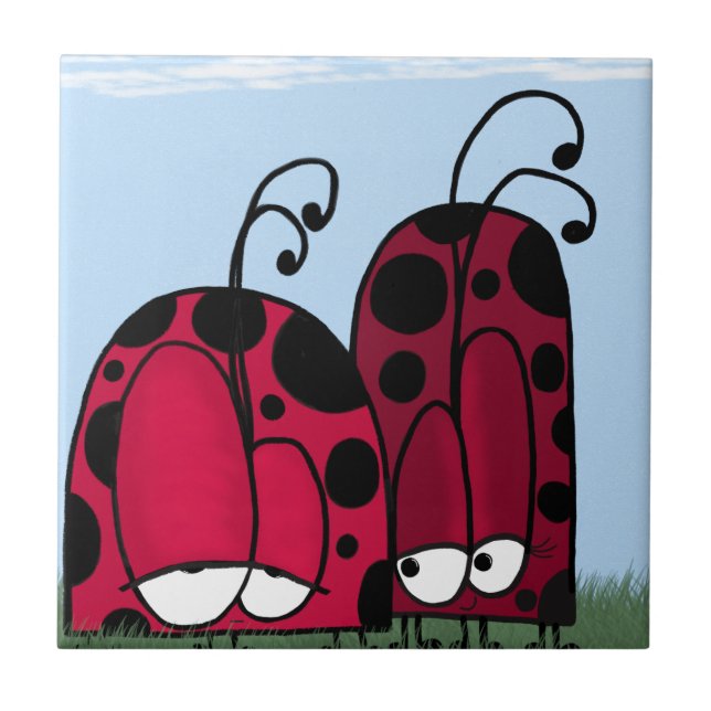 Carreau Illustration de Ladybug d'amour non demandé (Devant)