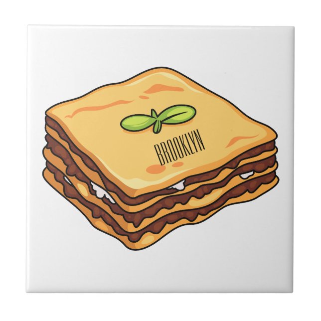 Carreau Illustration de Lasagna (Devant)