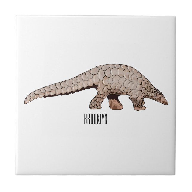 Carreau Illustration de Pangolin (Devant)