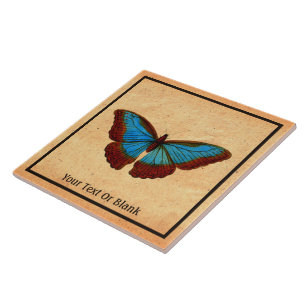 Carreau Illustration de papillon vintage