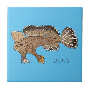 Carreau Illustration de poisson à main