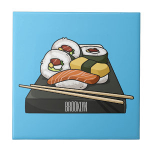 Carreau Illustration de sushi