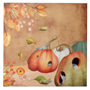 Carreau Illustration de Thanksgiving de souris