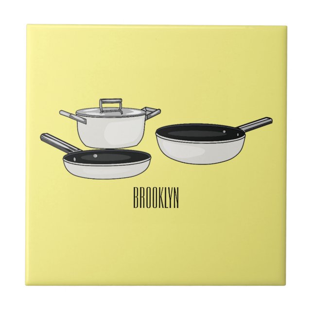 Carreau Illustration des jeux de cuisine (Devant)