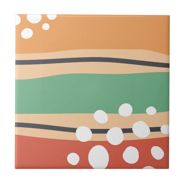 Carreau Illustration des lignes et points Abstraits (Devant)