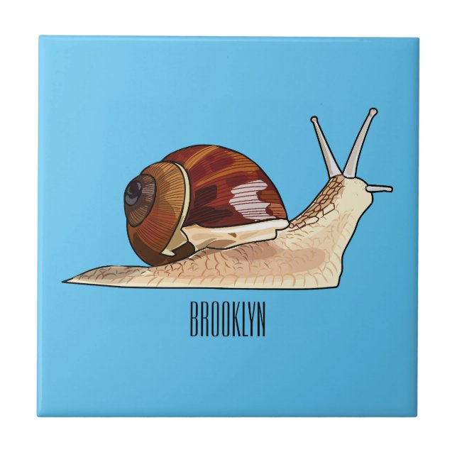 Carreau Illustration d'escargot (Devant)