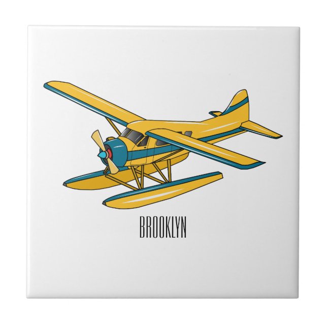 Carreau Illustration d'hydravion (Devant)