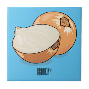 Carreau Illustration d'oignon