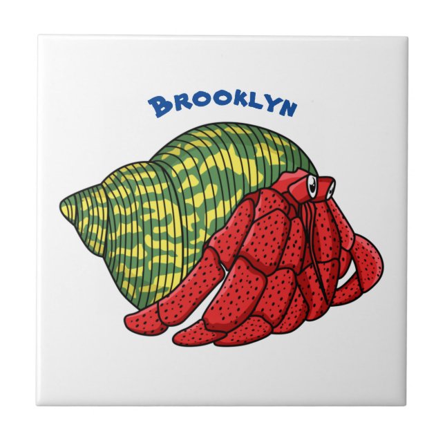 Carreau Illustration du crabe mignon (Devant)