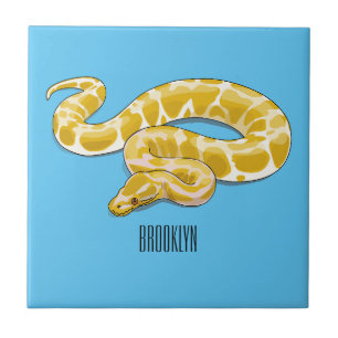 Carreau Illustration du serpent python birman