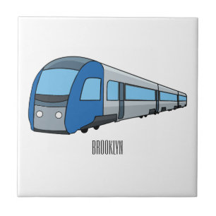 Carreau Illustration d'un train électrique