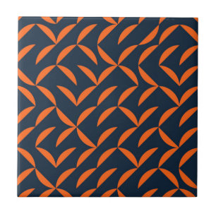 Carreau Illustration ondulée orange, cool, moderne, tendan