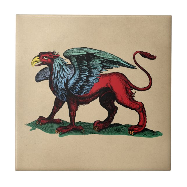 Carreau Illustration Vintage Griffin (Devant)