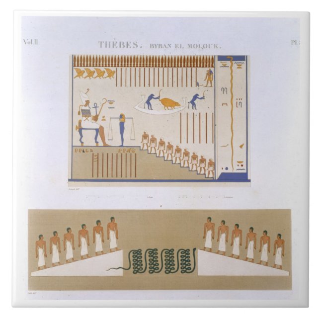 Carreau Illustrations des fresques de l'EL Molouk de (Devant)