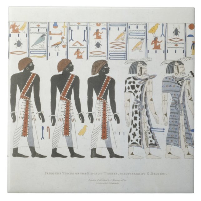 Carreau Illustrations des hiéroglyphes des tombes de t (Devant)