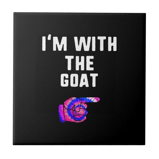 Carreau I'm With Goat Tie Dye Halloween Matching (Devant)