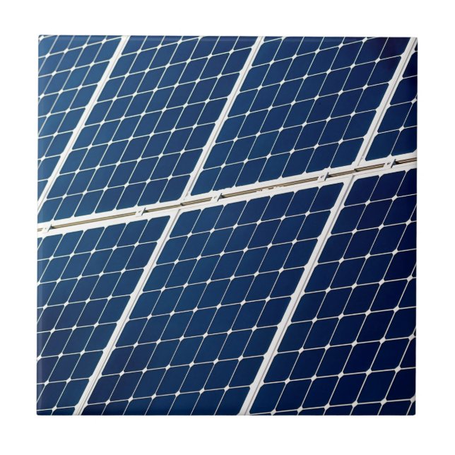 Carreau Image amusante d'un panneau solaire (Devant)