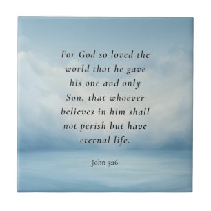 Carreau Image du verset biblique Jean 3:16