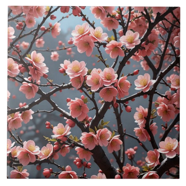 Carreau Image Quince à fleur (Devant)