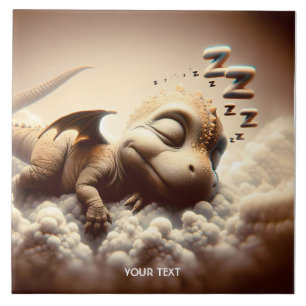 Carreau Imaginaire Bébé mignon Dragon Dormir