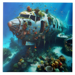 Carreau Imaginaire Cute cassé avion Océan