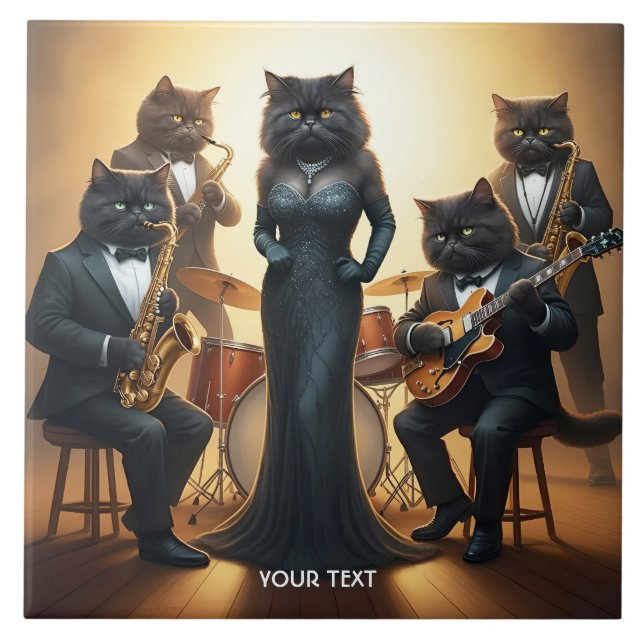Carreau Imaginaire Cute Cats Jazz Band (Devant)