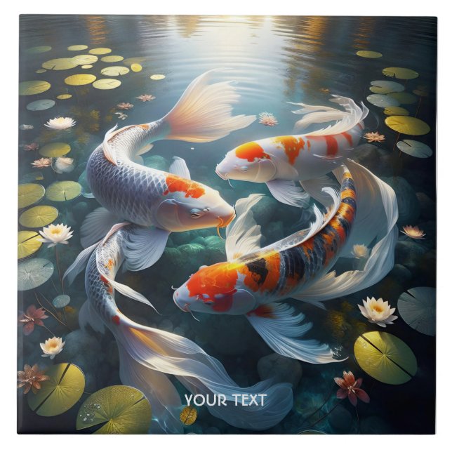 Carreau Imaginaire Cute Fish Lake Fleurs (Devant)