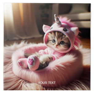 Carreau Imaginaire Cute Kitten Unicorn Lit