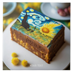 Carreau Imaginaire Cute Vivid Van Gogh Cake