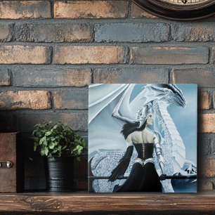 Carreau Imaginaire de dragon blanc de la reine d'hiver