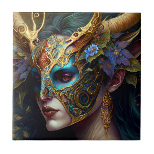 Carreau Imaginaire de femme Elf Horned