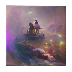 Carreau Imaginaire de rêve multicouche coloré