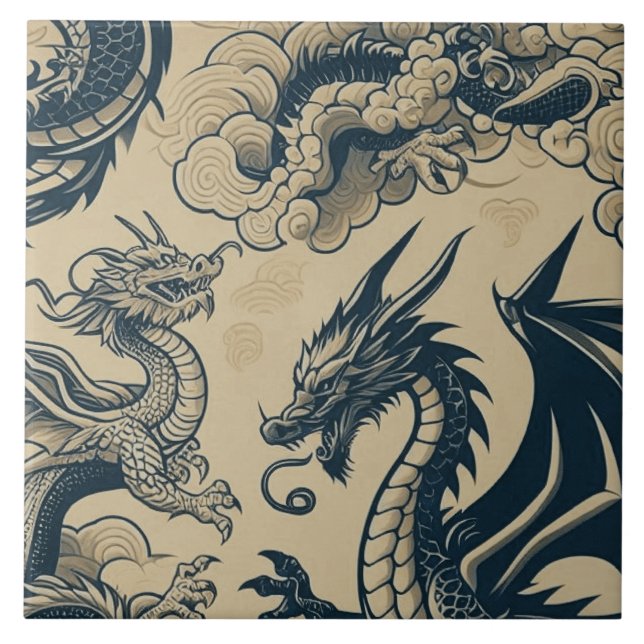 Carreau Imaginaire Dragons antiques (Devant)